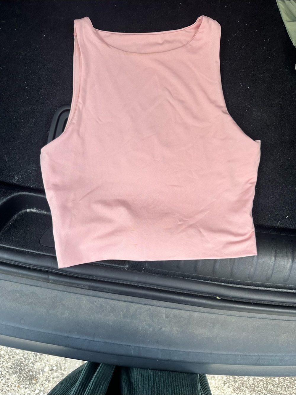 Women’s Sleeveless Crop Tank Top - Blush Pink